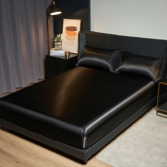 Polyester Satin Bedding Sheet And Pillowcases
