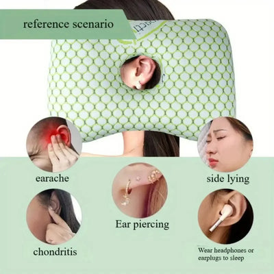 Ear Piercing Donut Pillow – Pain Relief for Side Sleepers