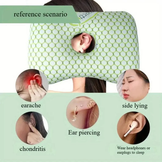 Ear Piercing Donut Pillow – Pain Relief for Side Sleepers