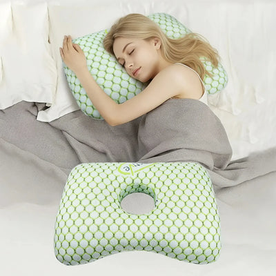 Ear Piercing Donut Pillow – Pain Relief for Side Sleepers