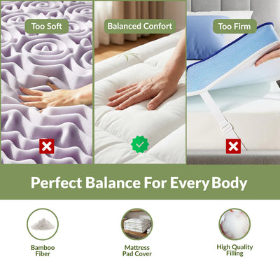 Cooling Bamboo Mattress Topper for Pressure Relief | OrthoBed