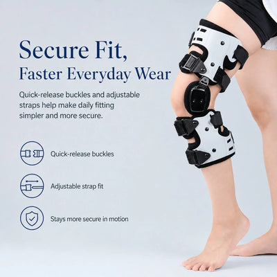 OrthoAlign Pro ROM Knee Brace - Adjustable Stabilizing Support