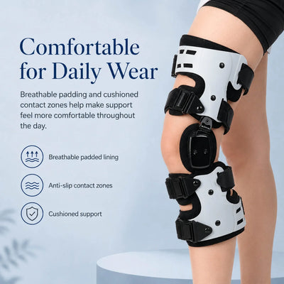 OrthoAlign Pro ROM Knee Brace - Adjustable Stabilizing Support
