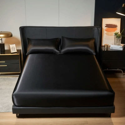 Polyester Satin Bedding Sheet And Pillowcases