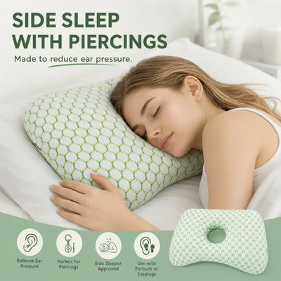 Ear Piercing Donut Pillow – Pain Relief for Side Sleepers