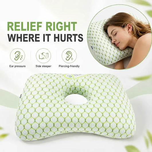 Ear Piercing Donut Pillow – Pain Relief for Side Sleepers