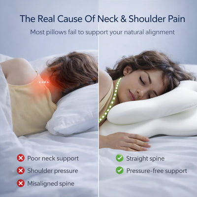 CloudRest Ergonomic Pillow - For Side & Back Sleepers