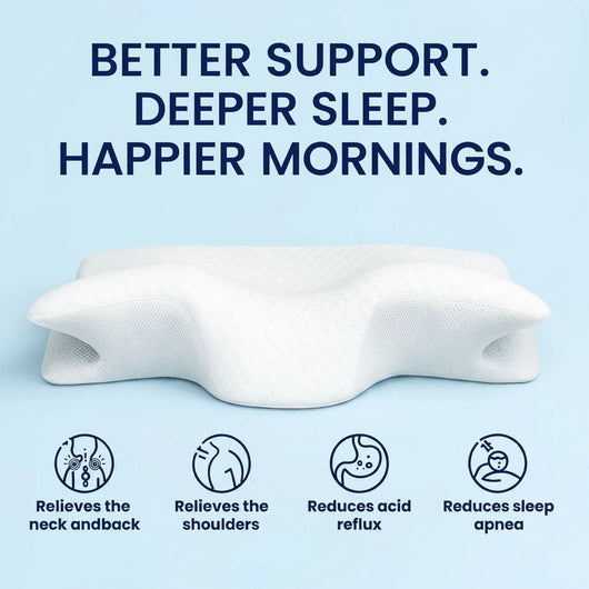 Orthopedic Memory Foam Pillow - For Back & Side Sleepers