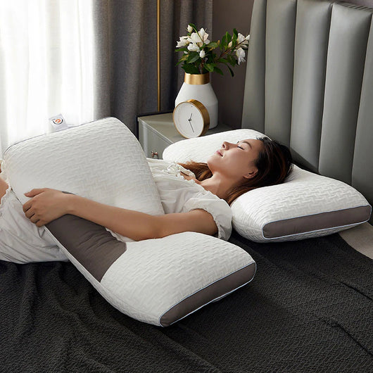 Hybrid Pillow For Back & Side Sleepers - Neck & Shoulder Support Pillow