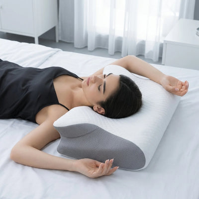 Orthopedic Memory Foam Pillow - For Back & Side Sleepers