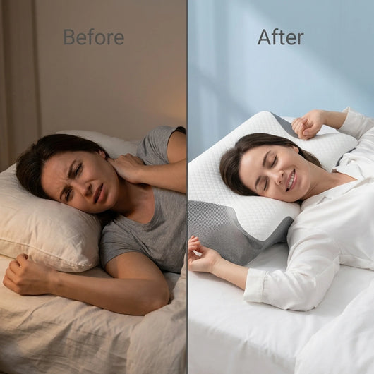 Orthopedic Memory Foam Pillow - For Back & Side Sleepers